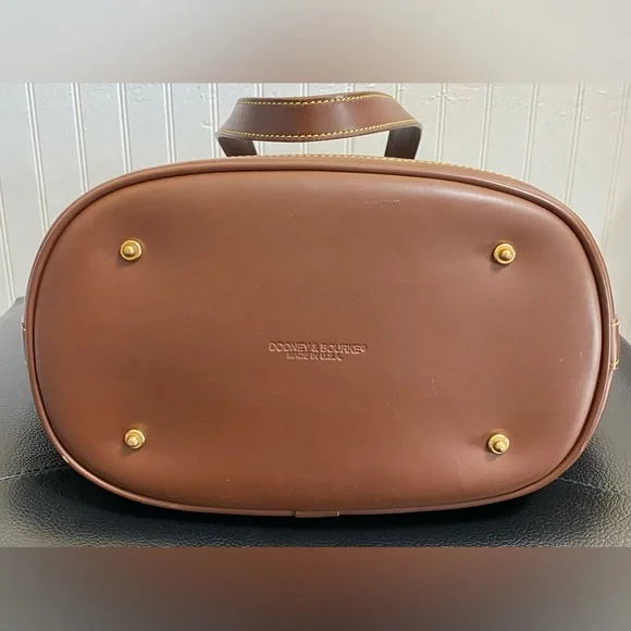 Dooney & Bourke Vintage Canvas Leather Bucket Tote - Picture 4 of 11